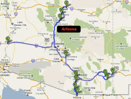Arizona Driving Route