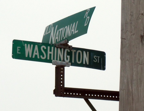 Old National Trail Road Sign