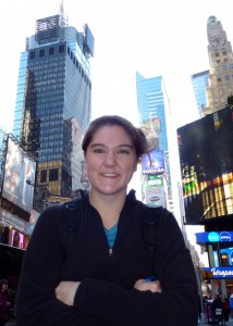 Kelsey in Times Square