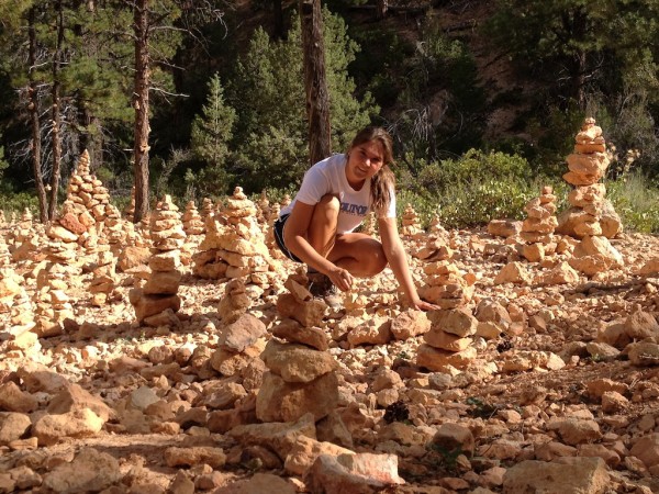 Cairn, man-made stack of stones used as milestones, were found in abundance at the floor of Bryce Canyon.