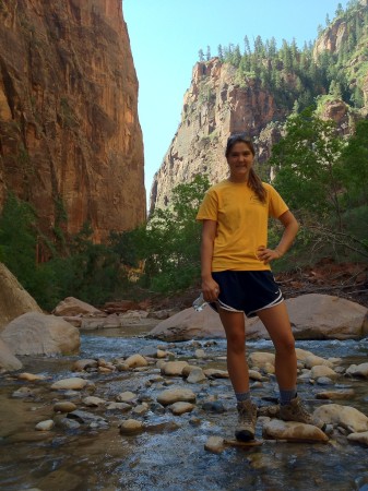 Among the hikes we took in Zion were up the Virgin River which formed the canyon and to this day runs its length.